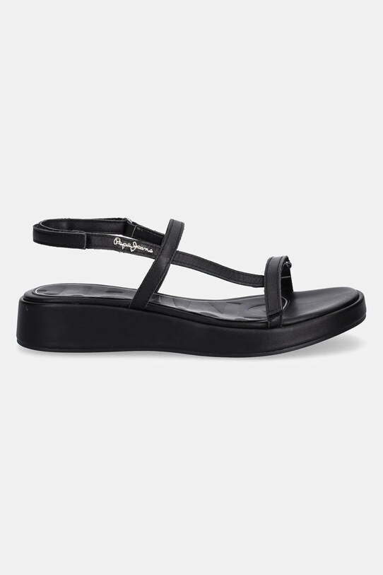 Kožne sandale Pepe Jeans HARU MIX PLS90677 crna SS25