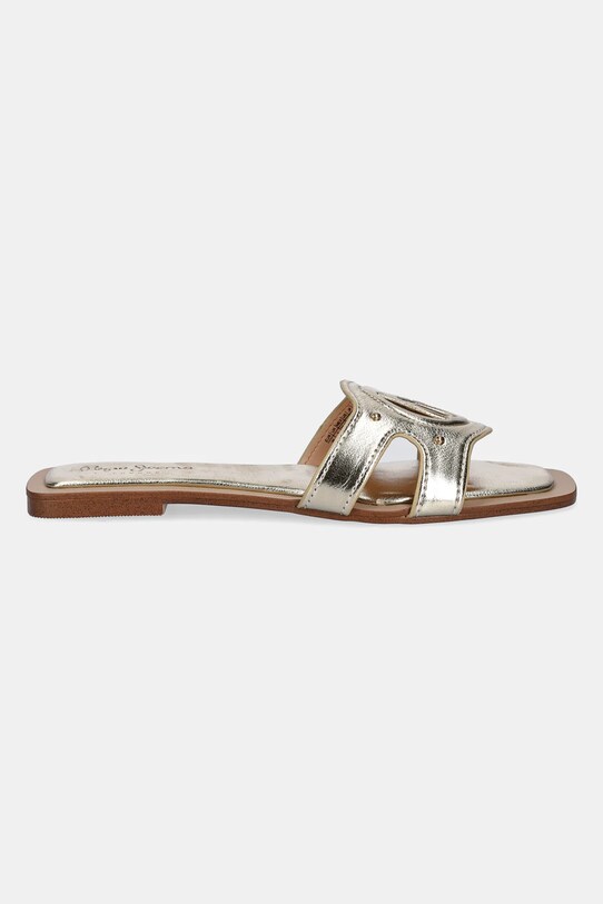 Pantofle Pepe Jeans FRIDA LOG PLS90695 zlatá SS25