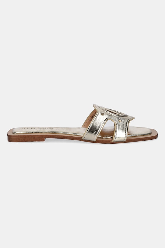 Pepe Jeans klapki FRIDA LOG PLS90695 złoty SS25