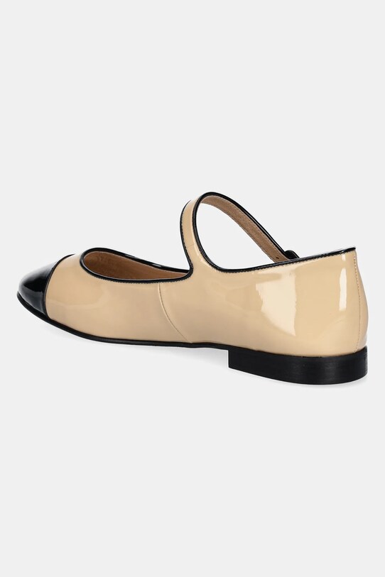 Obuwie Jeffrey Campbell baleriny skórzane CURVET JCD.205.15.01 beżowy