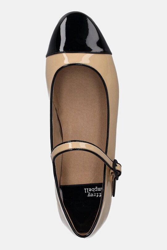 Jeffrey Campbell baleriny skórzane CURVET beżowy JCD.205.15.01