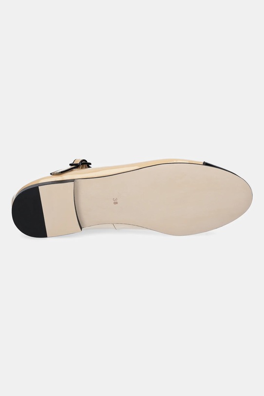 Jeffrey Campbell baleriny skórzane CURVET JCD.205.15.01 beżowy