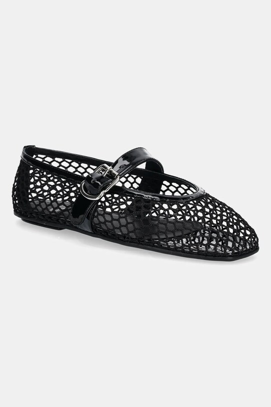 Балетки Jeffrey Campbell Aerate імітація лакованої шкіри чорний JC.1704.1.1