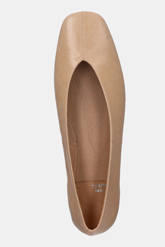 Шкіряні балетки Jeffrey Campbell Fathom бежевий JC.1528.1.11