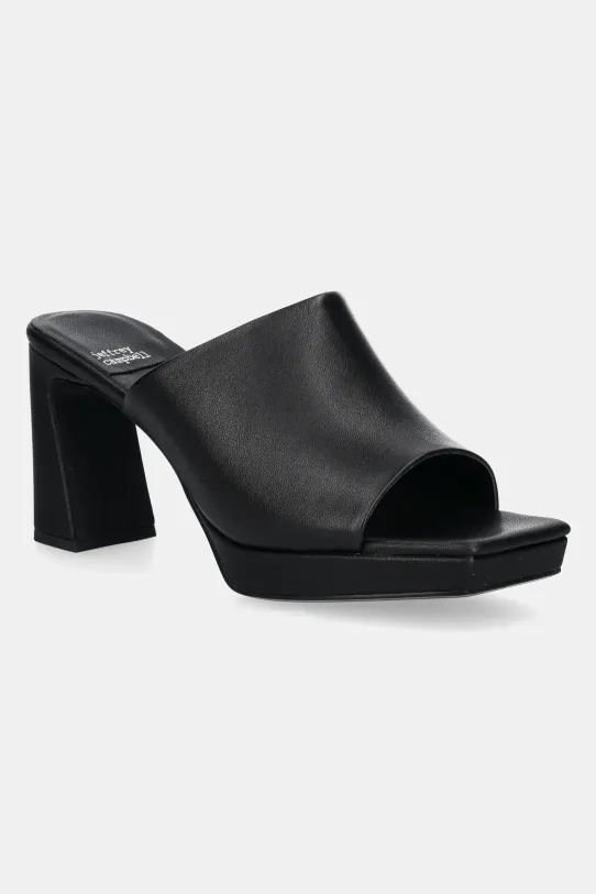 Jeffrey Campbell slapi de piele Caviar gros negru JC.923.1.10