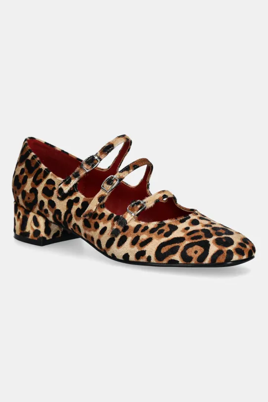 Jeffrey Campbell pantofi de piele MARCIE-F gros maro JCD.162.13.06