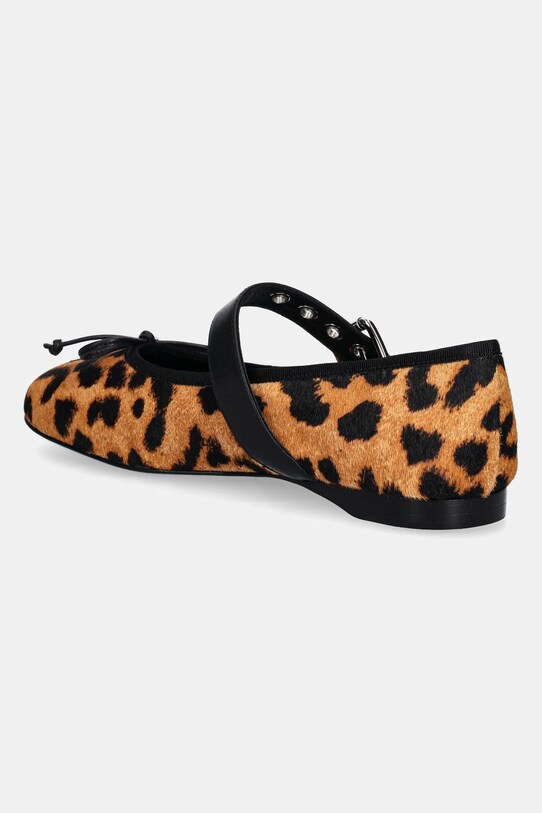 Încălțăminte Jeffrey Campbell balerini de piele TUTU-MJF JCD.172.46.01 maro