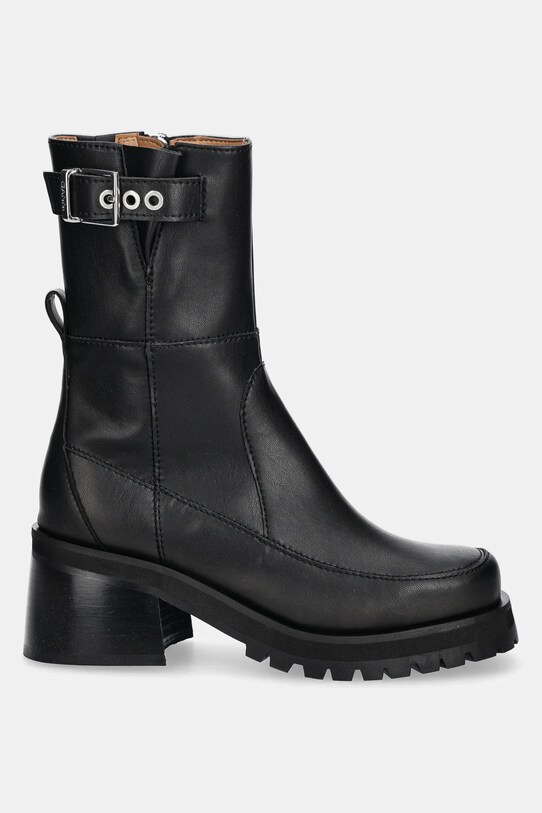 Gležnjače GANNI Feminine Buckle Platform Boot S2784 crna SS25