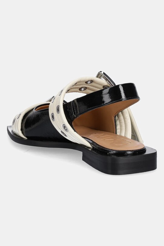 Încălțăminte GANNI balerini Feminine Buckle Ballerina Naplack S2871 negru