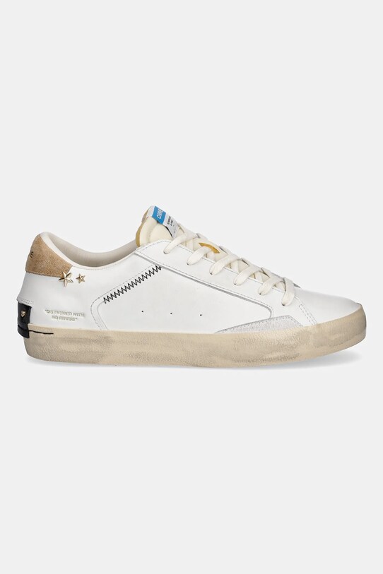 Crime London sneakers din piele DISTRESSED 20002PP7 alb SS25