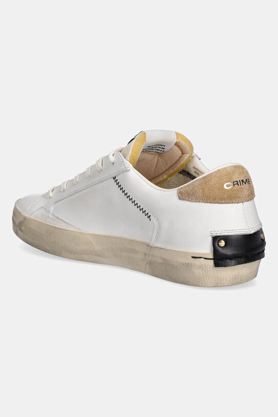 Încălțăminte Crime London sneakers din piele DISTRESSED 20002PP7 alb