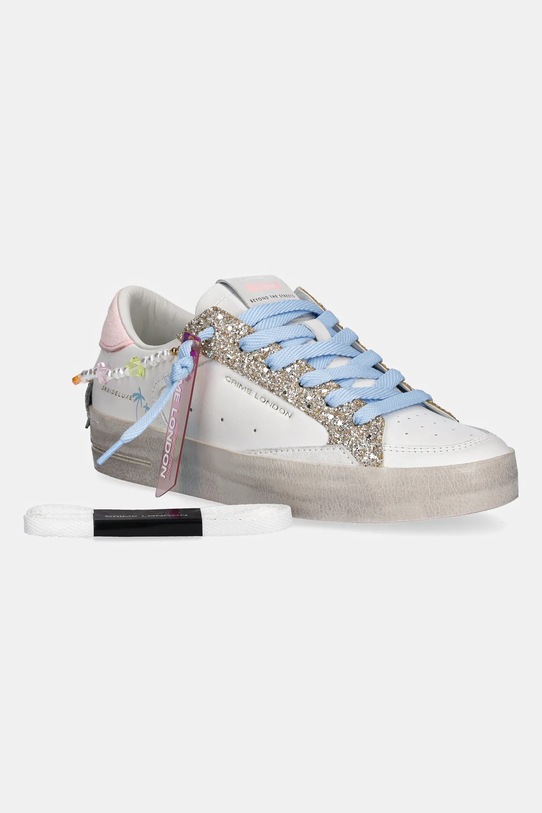 Crime London buty SK8 DELUXE HEEL 20103PP7 biały