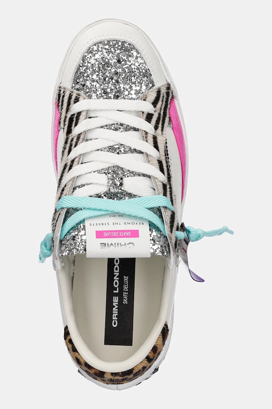 Kožené tenisky Crime London SK8 DELUXE biela 20105PP7