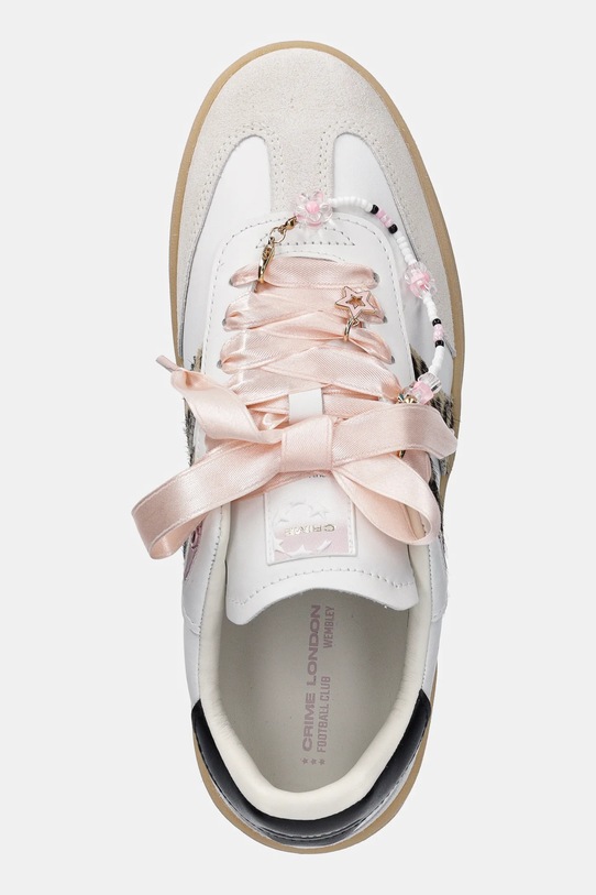 Kožené sneakers boty Crime London WEMBLEY bílá 20250PP7