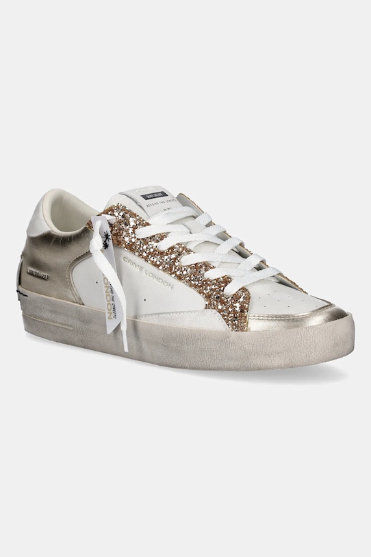 Кожаные кроссовки Crime London SK8 DELUXE кожа золотой 27107PP6