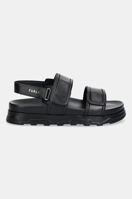 Furla sandały skórzane Sporty Chic Sandal YJ52SPC.Y62000.O6000 czarny SS25