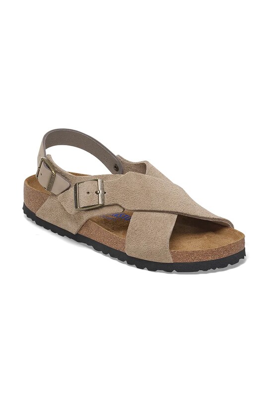 Birkenstock sandale din piele întoarsă Tulum SFB 1029834 maro SS25