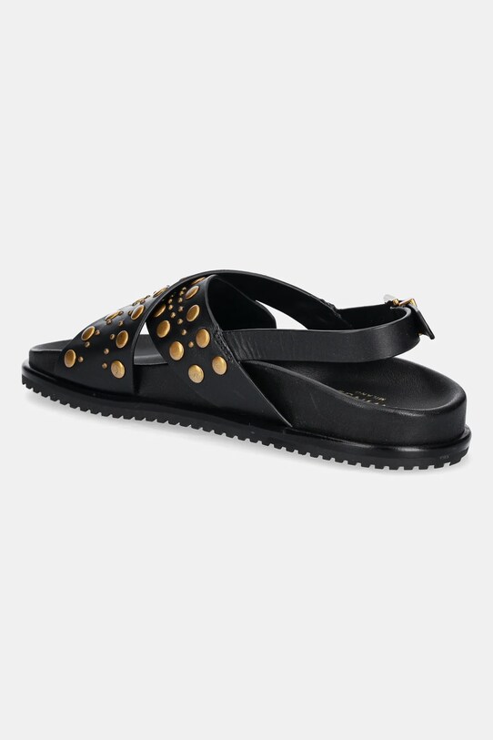 Încălțăminte Twinset sandale de piele 251TGT070.00006 negru