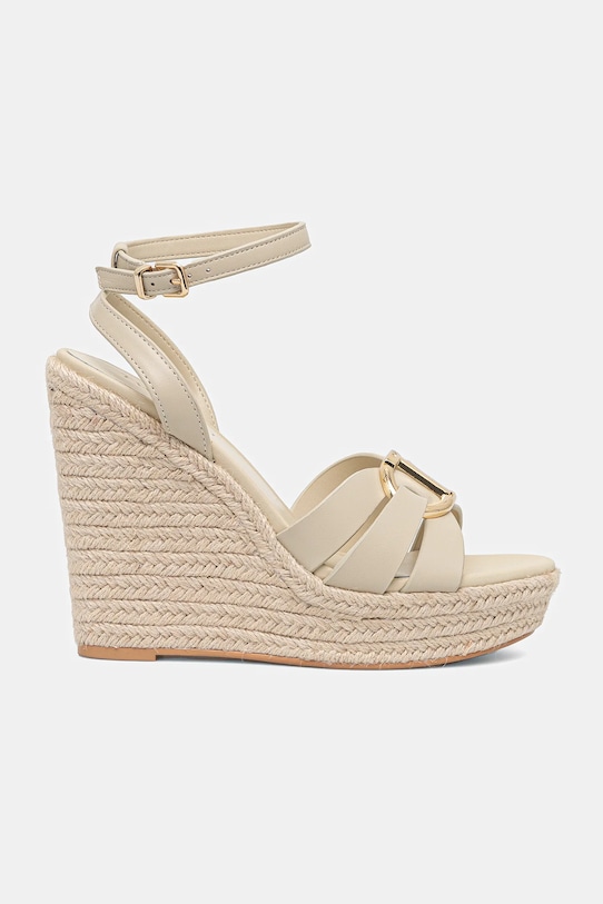 Δερμάτινα σανδάλια Twinset 251TGT092.11640 μπεζ SS25