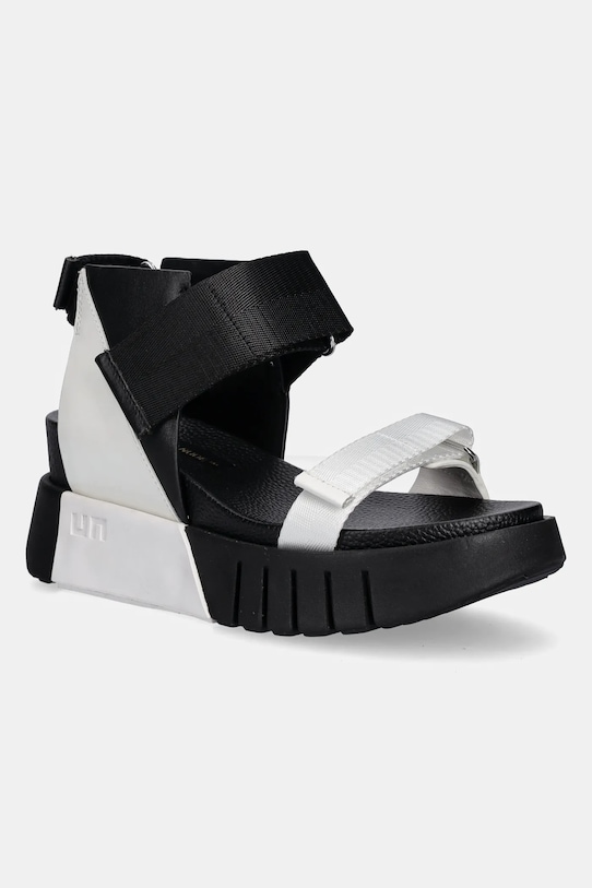 United Nude sandale de piele Delta Run coturn negru 10410597137119