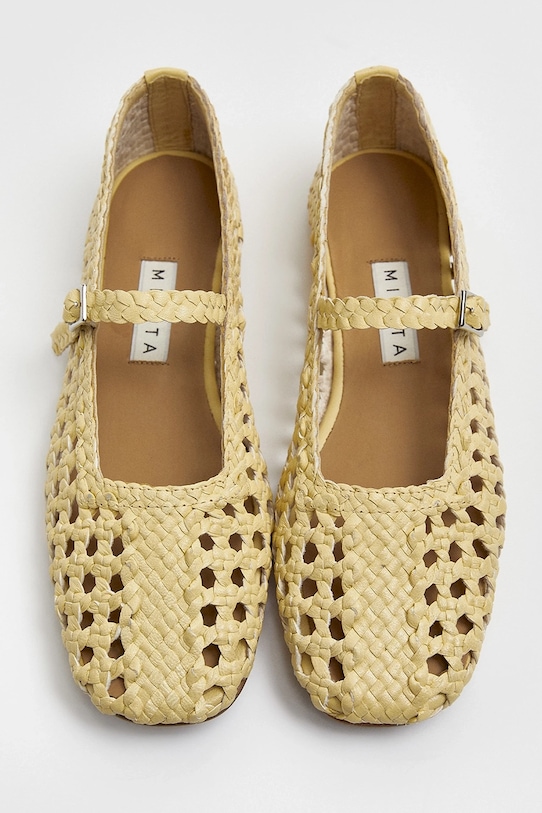 Încălțăminte Miista balerini de piele Yeida MI.5642 bej