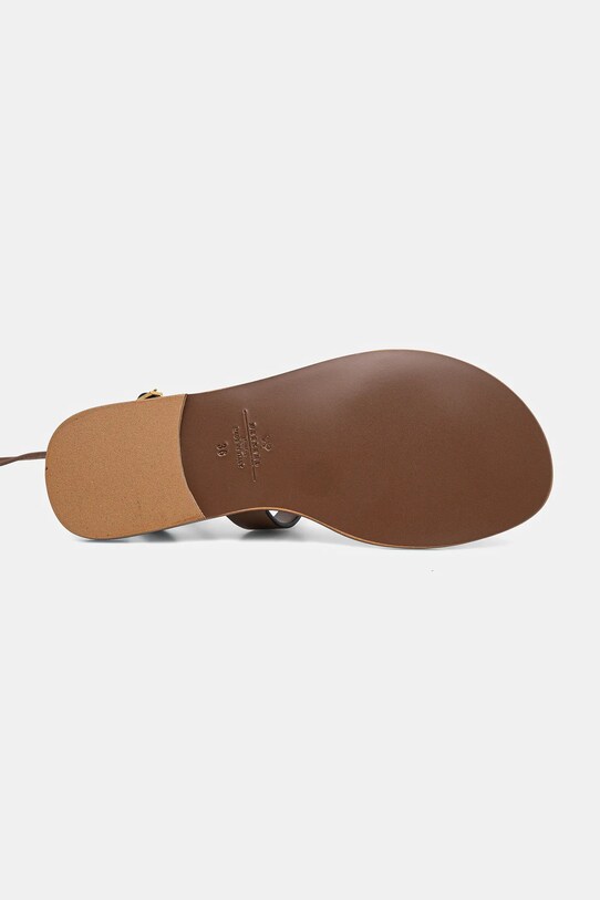 Weekend Max Mara sandale de piele LEMMA 2515521075600.TOBACCO maro