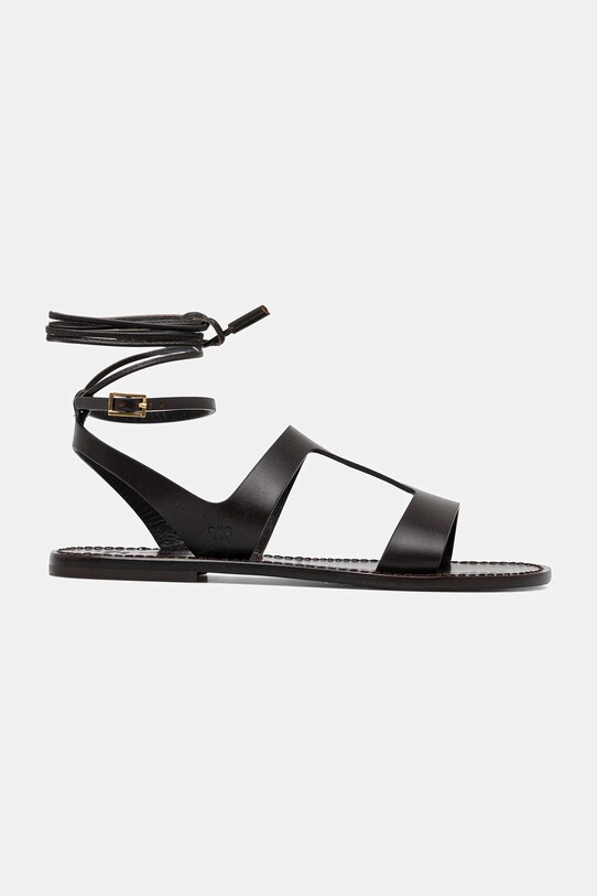 Weekend Max Mara sandale de piele LEMMA 2515521075600.BROWN maro SS25