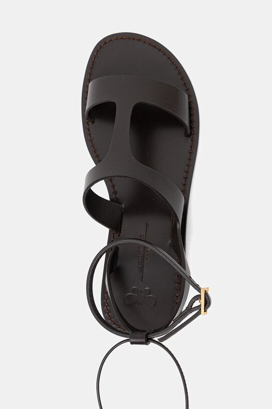 Weekend Max Mara sandale de piele LEMMA maro 2515521075600.BROWN