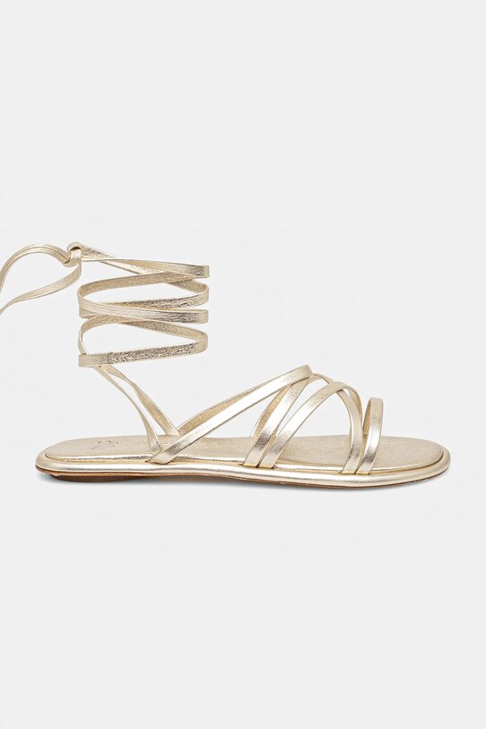 Weekend Max Mara sandale de piele FIABE 2515521095600.GOLD aur SS25