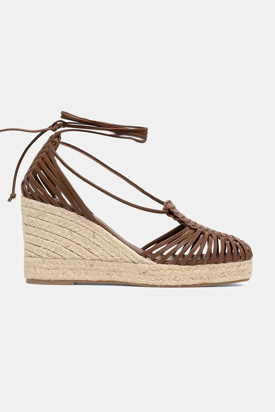 Kožené espadrilky Weekend Max Mara QUIRINO 2515521115600.TOBACCO hnědá SS25