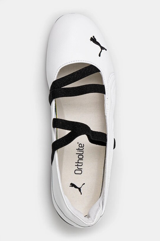 Kožené baleríny Puma Speedcat Ballet bílá 403587