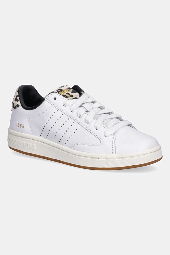 Kožené sneakers boty K-Swiss LOZAN KLUB LTH plochá bílá 97263.952.M