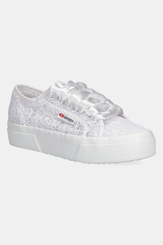 Tenisky Superga FLOWER MACRAME plochá bílá S2136QW.A0A