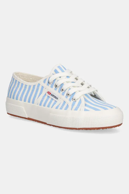 Superga tenisówki STRIPES PRINT płaska niebieski S8148TW.ACF