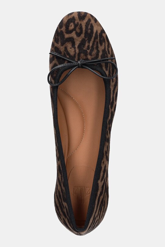 Billi Bi balerini din piele întoarsă Leopardo arabica suede 546 maro A7425