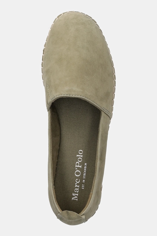 Nubukové espadrilky Marc O'Polo GEM 6B zelená 50315613801305