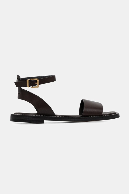 Marc O'Polo sandale de piele STINA 4A 50318691103100 maro SS25