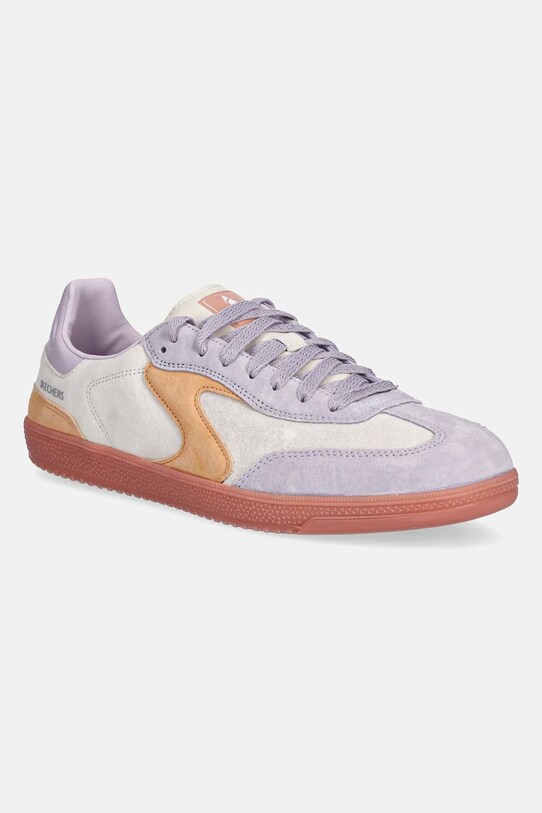 Nubukové tenisky Skechers HOTSHOT nízky fialová 185234