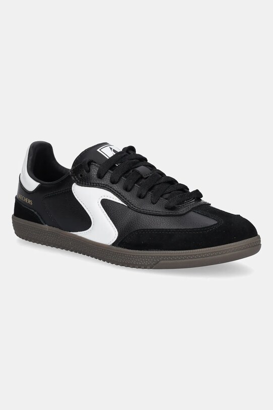 Skechers sneakers din piele HOTSHOT piele întoarsă negru 185232