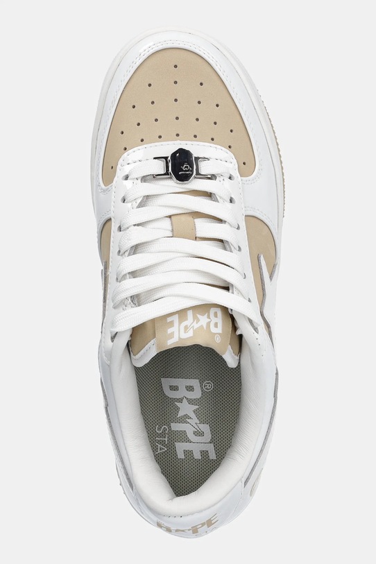 A Bathing Ape sneakersy skórzane BAPE STA #6 L beżowy 1K80291306
