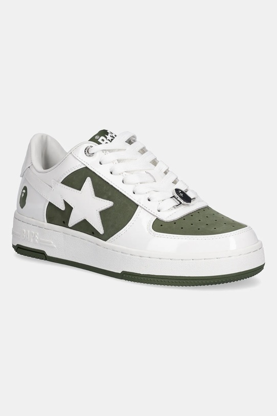 A Bathing Ape sneakersy skórzane BAPE STA #6 L niska zielony 1K80291306