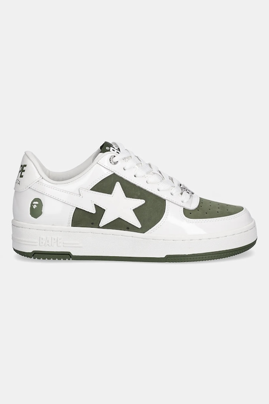 Кожени маратонки A Bathing Ape BAPE STA #6 L 1K80291306 зелен SS25