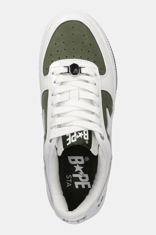 A Bathing Ape sneakersy skórzane BAPE STA #6 L zielony 1K80291306