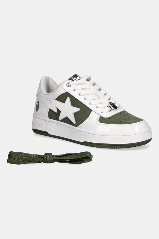 A Bathing Ape sneakersy skórzane BAPE STA #6 L 1K80291306 zielony