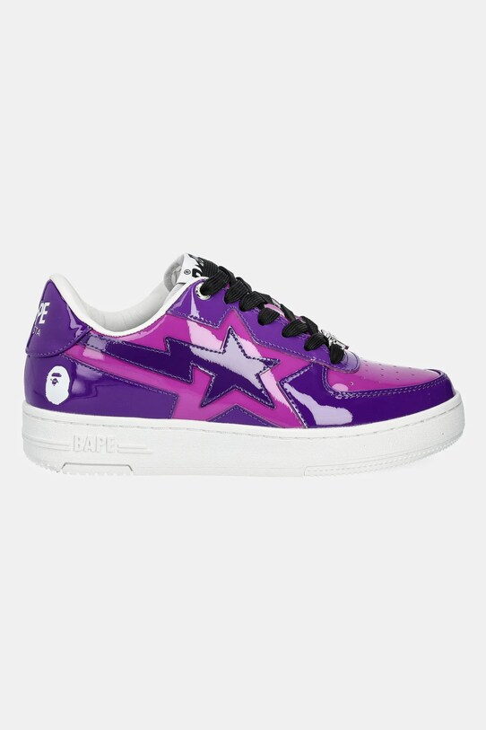 A Bathing Ape leather sneakers BAPE STA ICON L 1K80291308 violet SS25