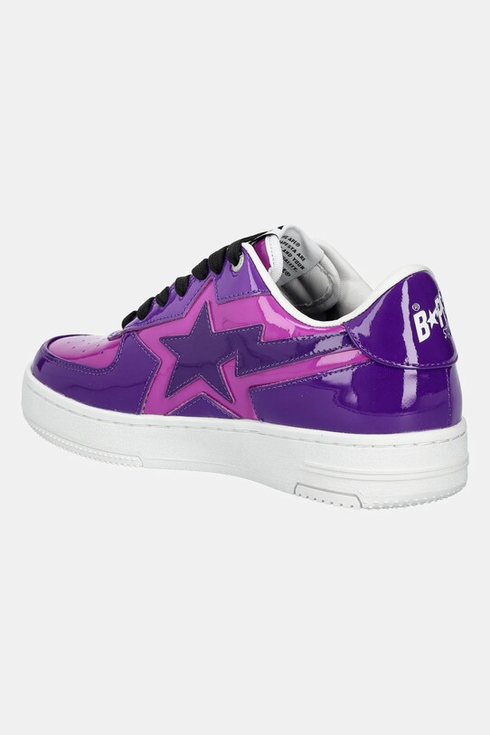 Shoes A Bathing Ape leather sneakers BAPE STA ICON L 1K80291308 violet