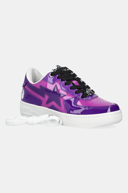 A Bathing Ape leather sneakers BAPE STA ICON L 1K80291308 violet