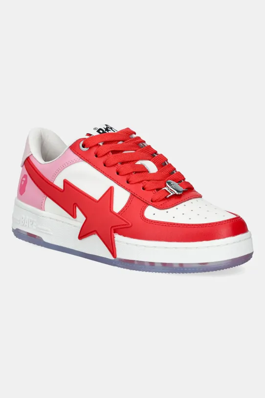 A Bathing Ape sneakers BAPESTA OS L finta pelle fiore rosso 1K80291309