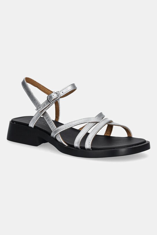 Δερμάτινα σανδάλια Camper Dana συνθετικό ασημί K201487.006