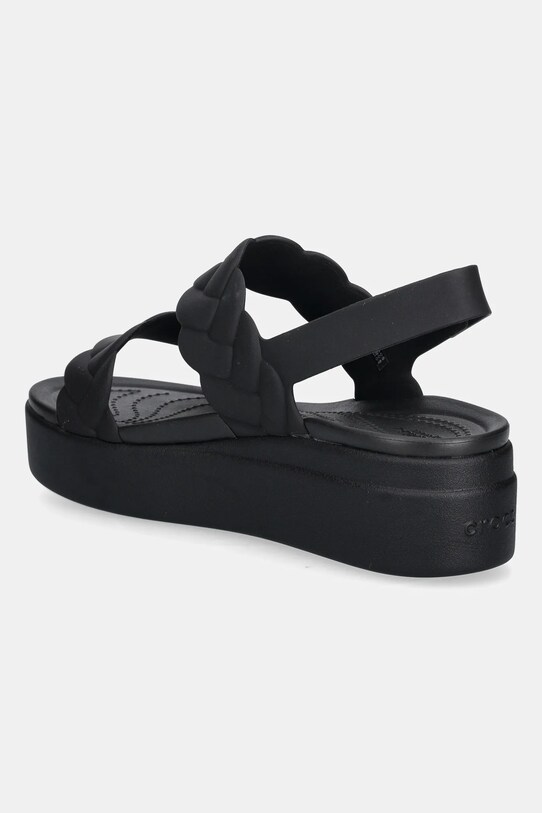 Încălțăminte Crocs sandale Brooklyn Woven Upper Low Wedge 209977.060 negru